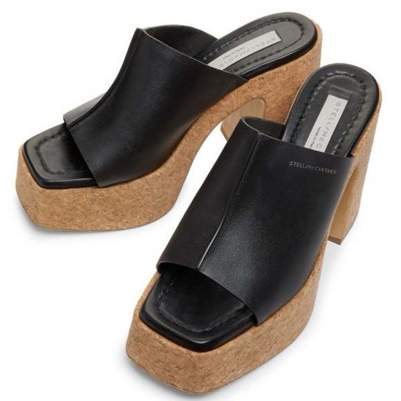 Stella McCartney | Skyla 115M Platform Sandals In Black Size 38 NEW In Box - Picture 3 of 10